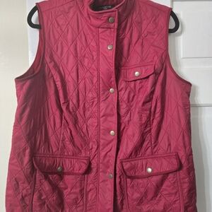 Talbots RED Women's Quilted Vest